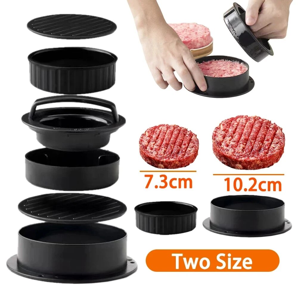 Hot Dog Press - Round Hamburger Burger Press Beef Grill