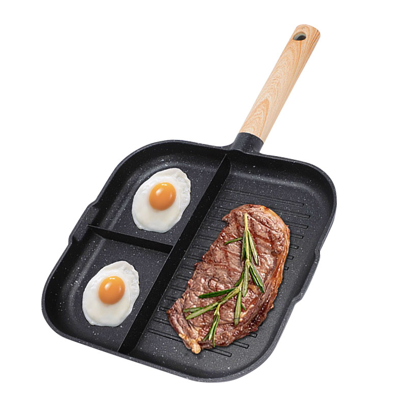 Egg Waffle Pan - 3 in 1 Frying Pan Aluminum