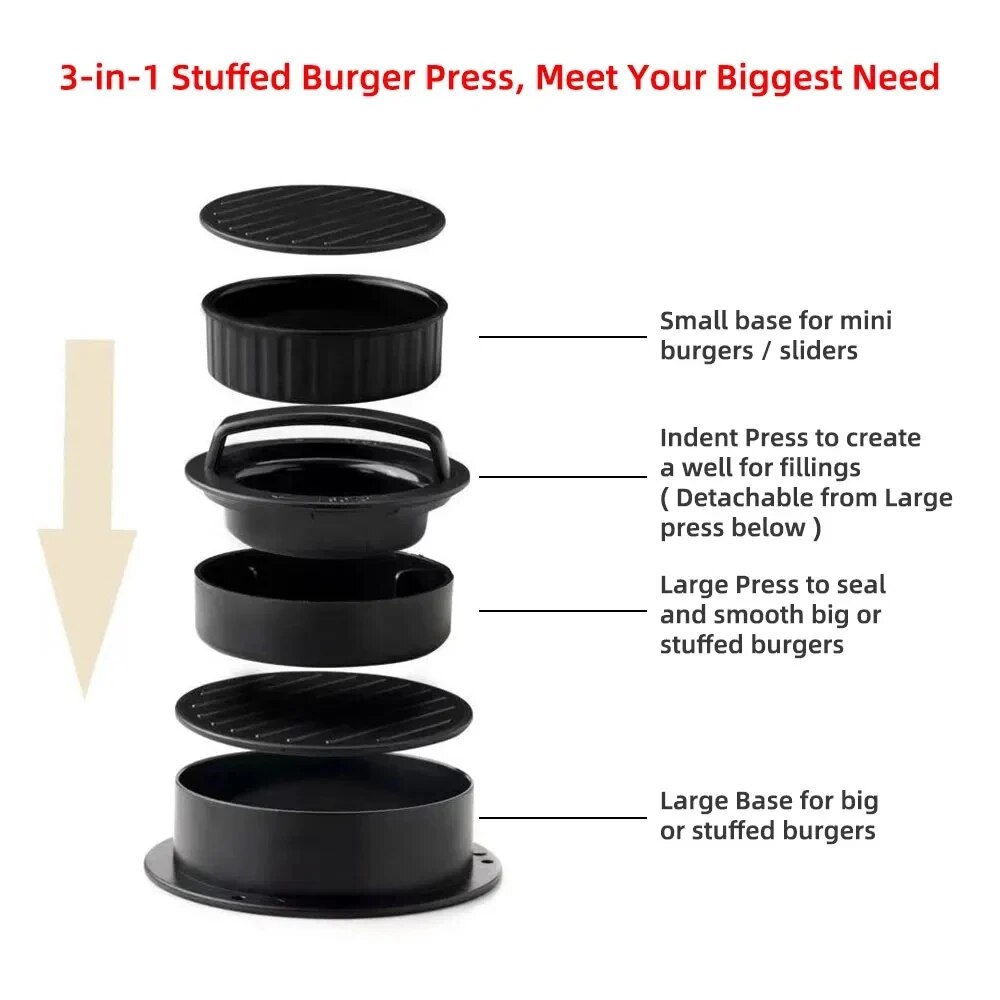 Round Hamburger Burger Press B - Hot Dog Press recension och pris