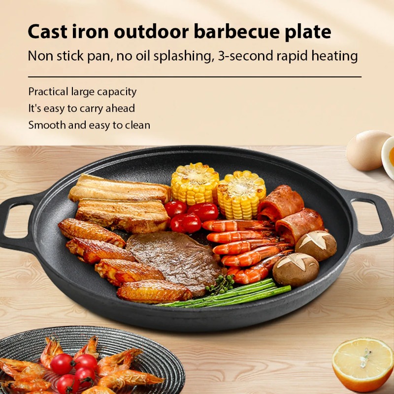 Cast Iron Frying Pan Non-stick - Danish Pancake Pan recension och pris