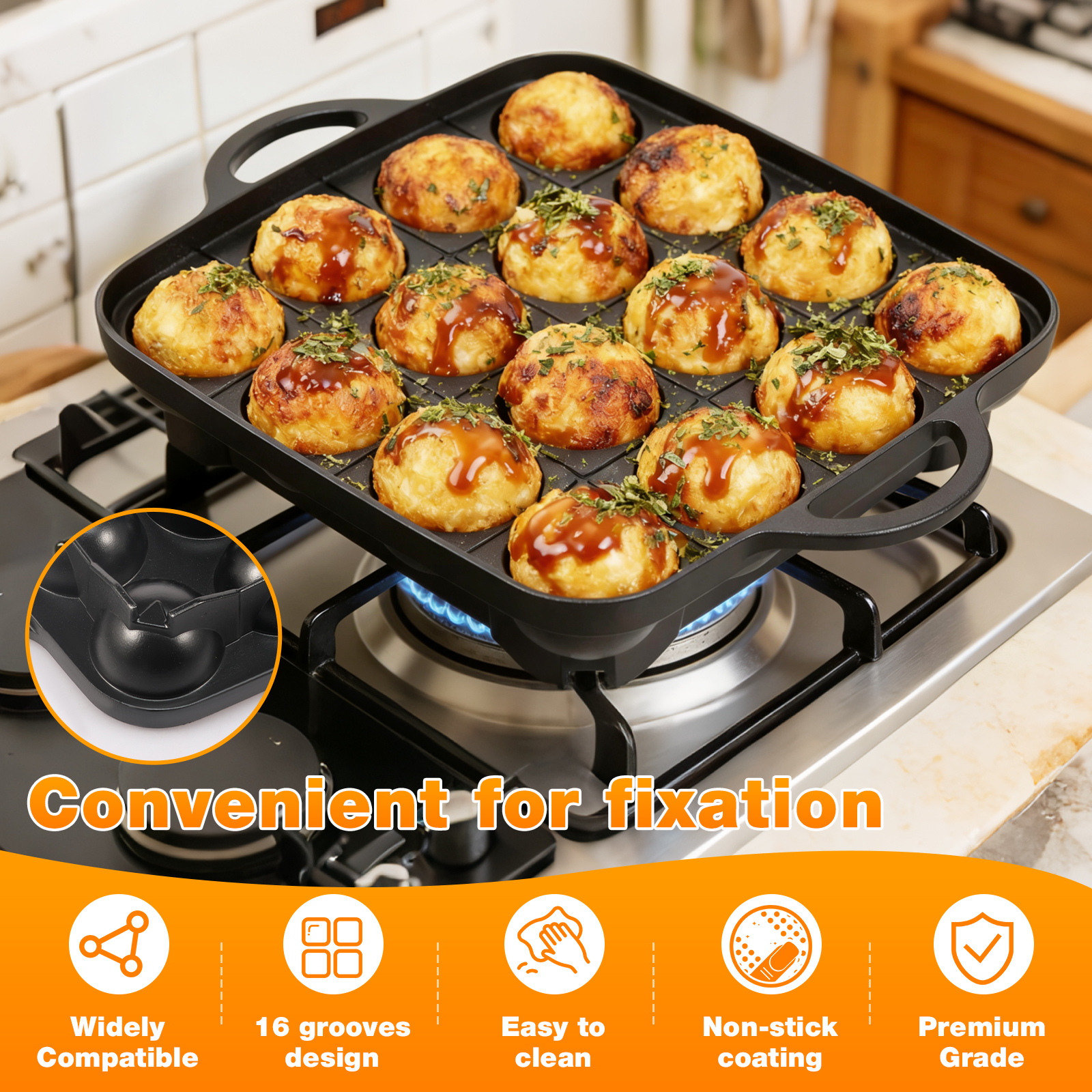 Takoyaki Pan Nonstick Japanese - Takoyaki Grill Plate recension och pris