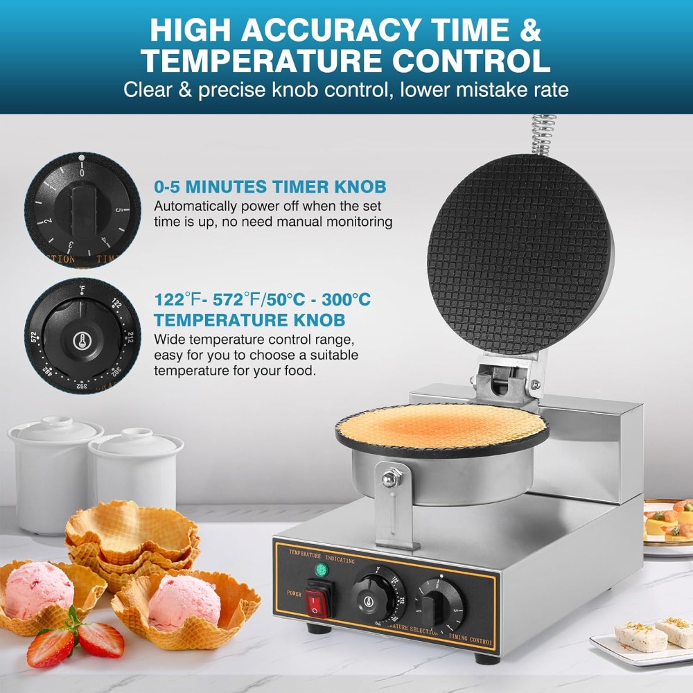 1200W Commercial Waffle Cone M - Waffle Cone Maker recension och pris