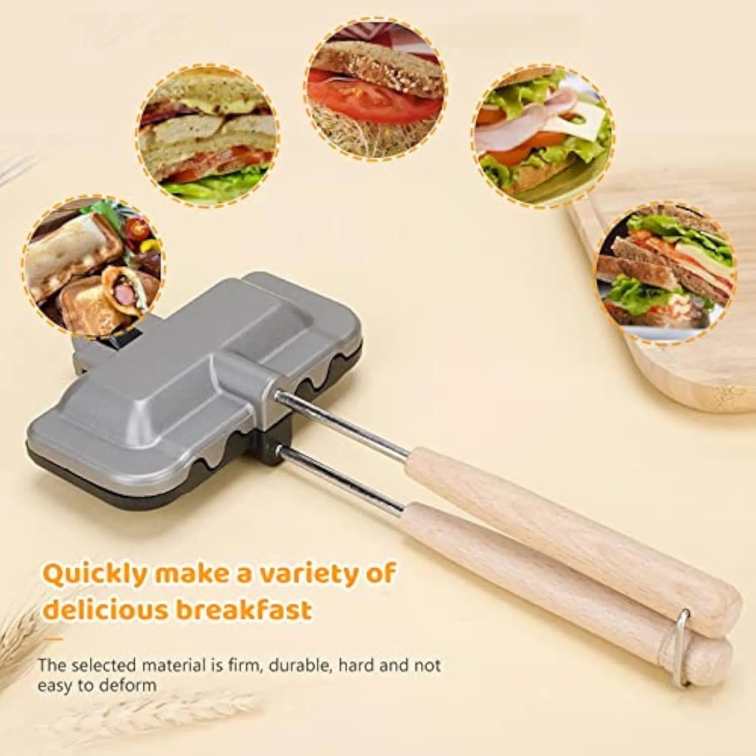 Breakfast Sandwich Maker, 4w1h - Hot Dog Press recension och pris