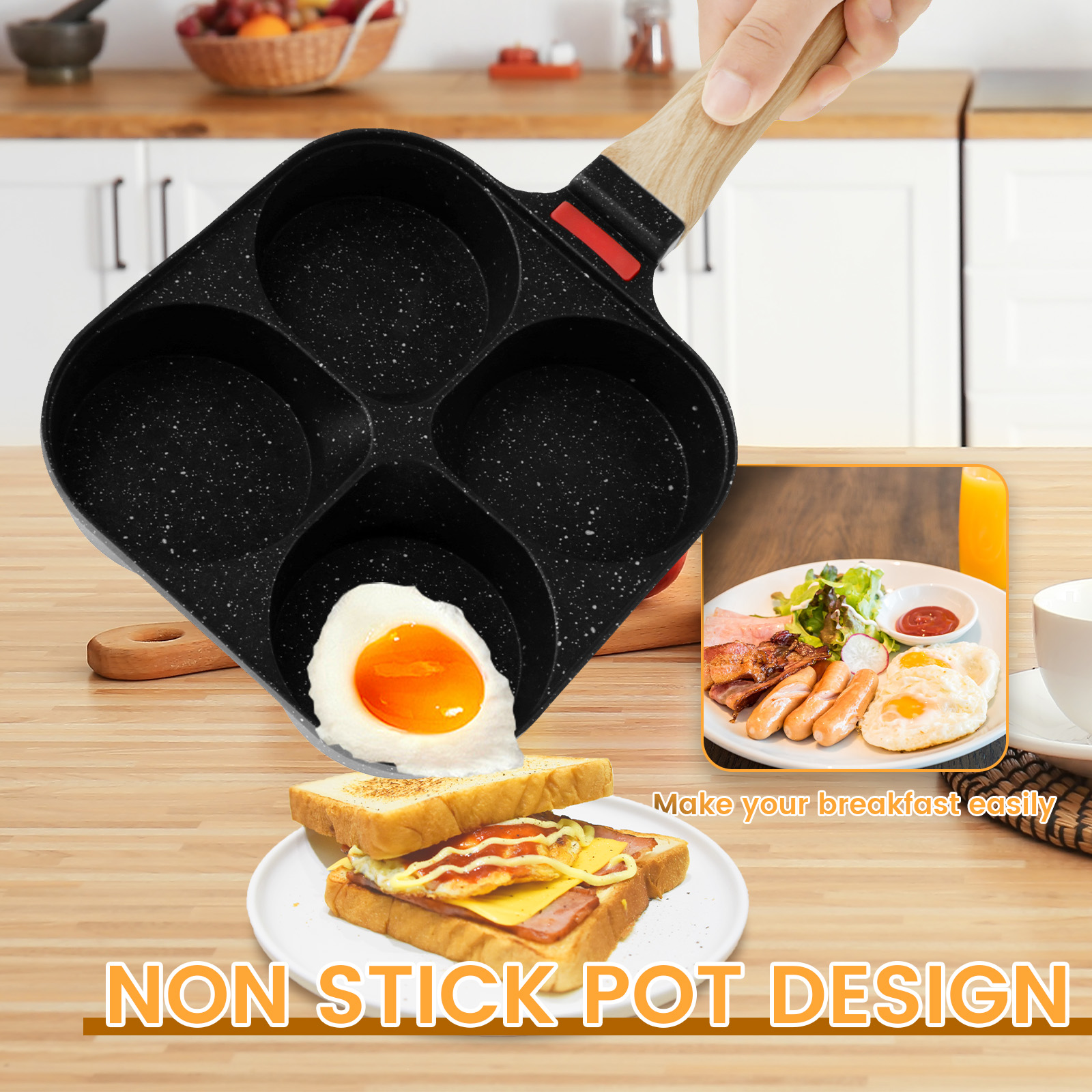 Egg Frying Pan Nonstick Pancak - Egg Waffle Pan recension och pris