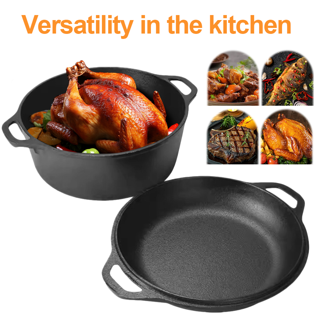 2 in 1 Cast Iron Dutch Oven Po - Cast Iron Corn recension och pris