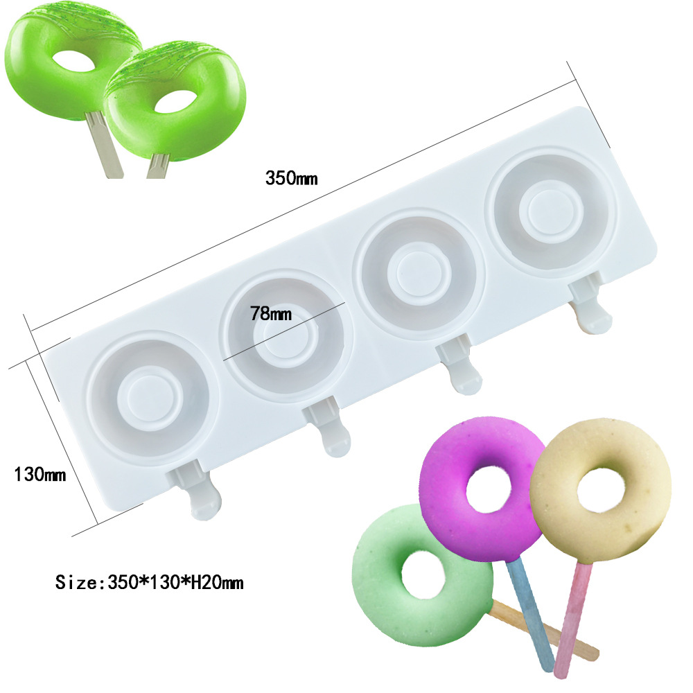 Large Donut 4 Cavity Ice Cream - Donut Mold Silicone recension och pris