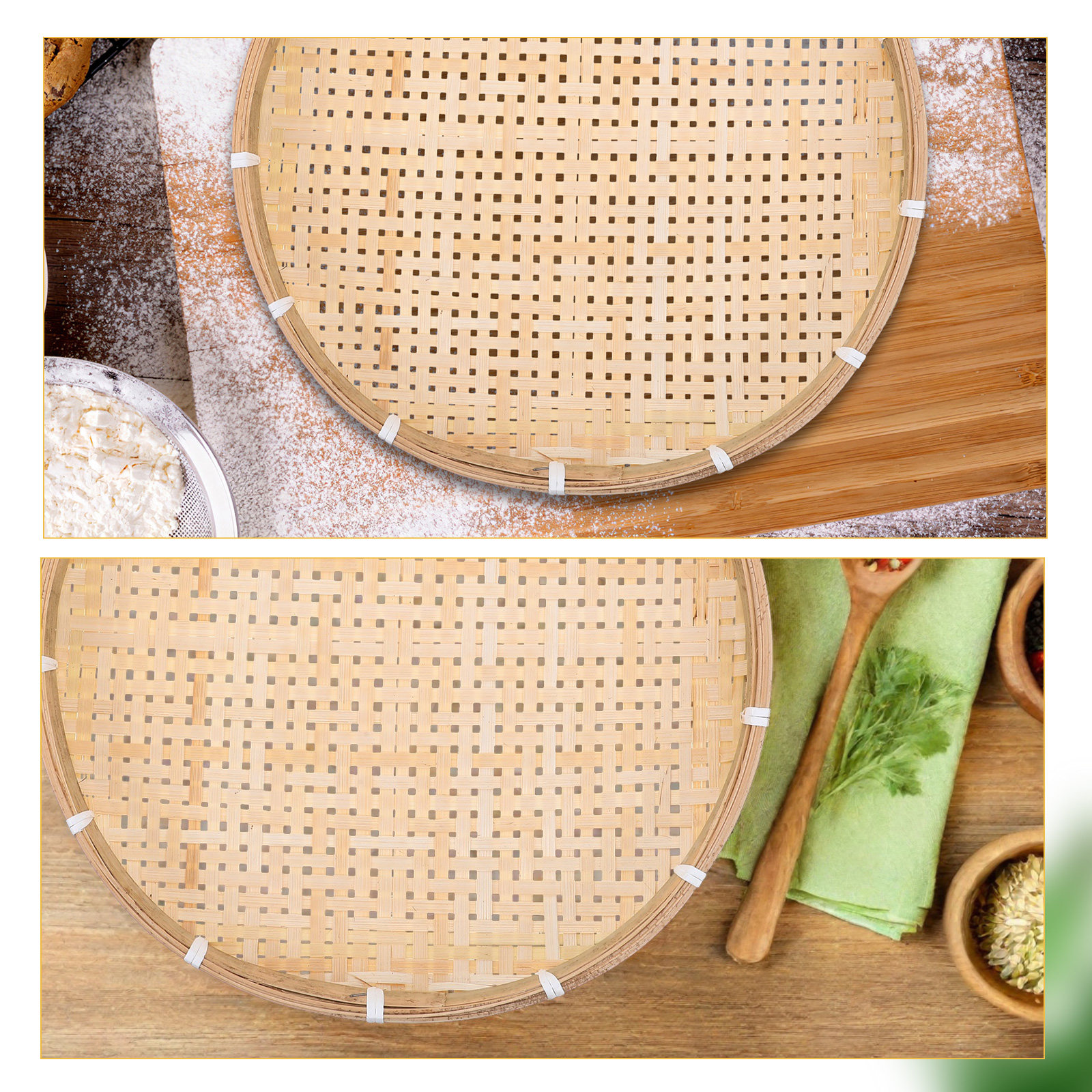 35Cm Round Bamboo Sieve Basket - Dim Sum Basket recension och pris