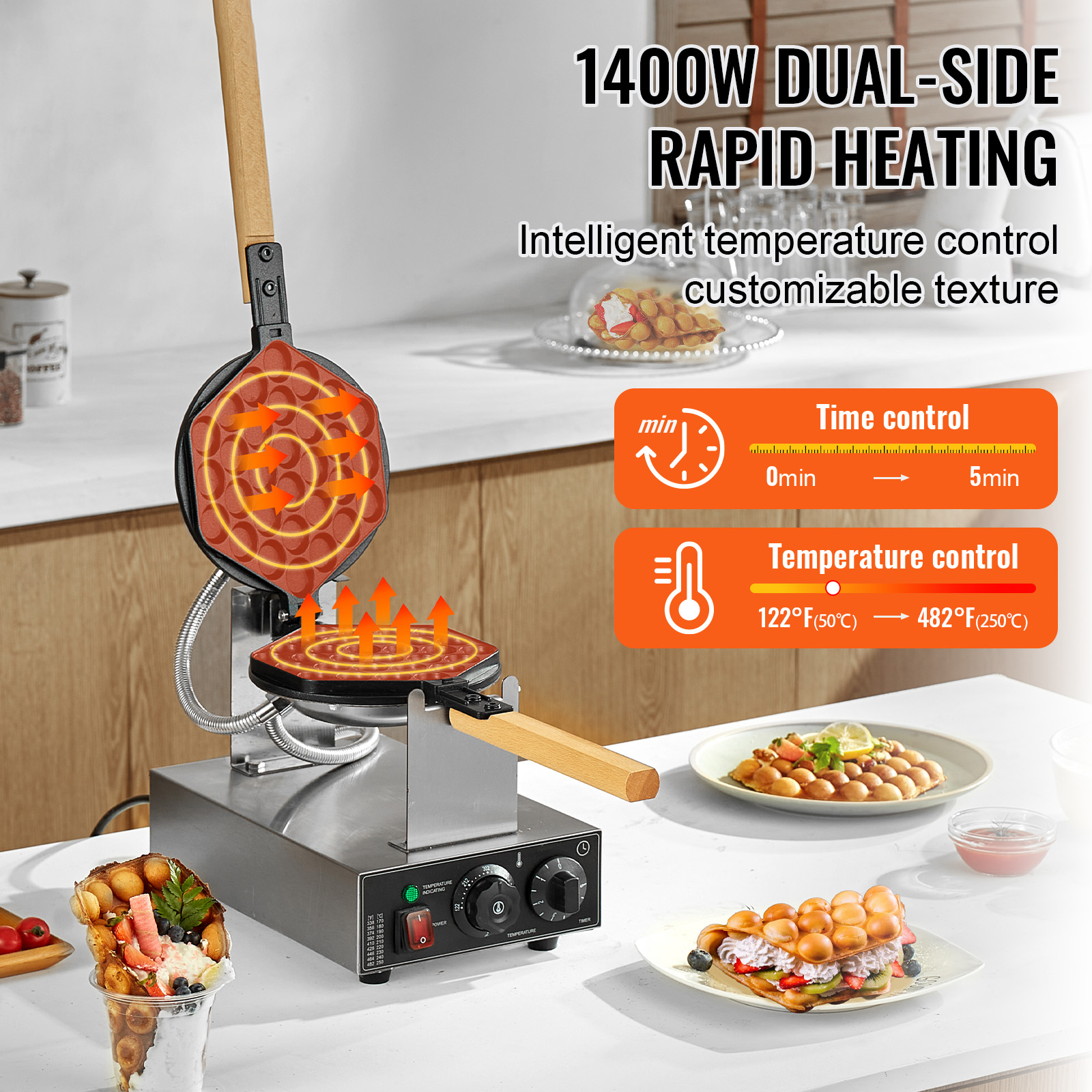 HomeWise Commercial Egg Bubble - Egg Waffle Pan recension och pris