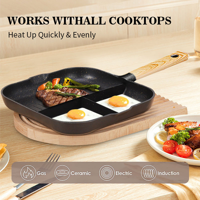 3 in 1 Frying Pan Aluminum All - Egg Waffle Pan recension och pris