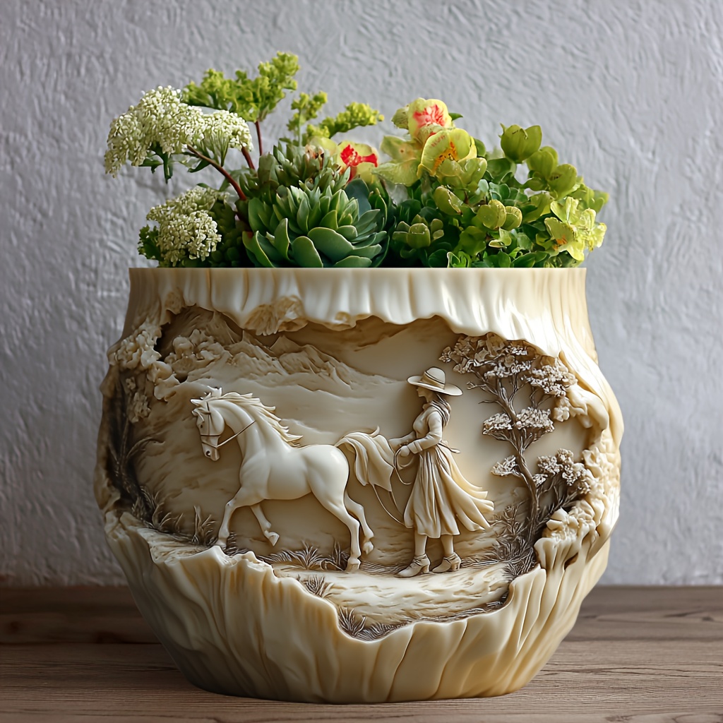 Beauty holding horse relief su - Potsticker Mold recension och pris
