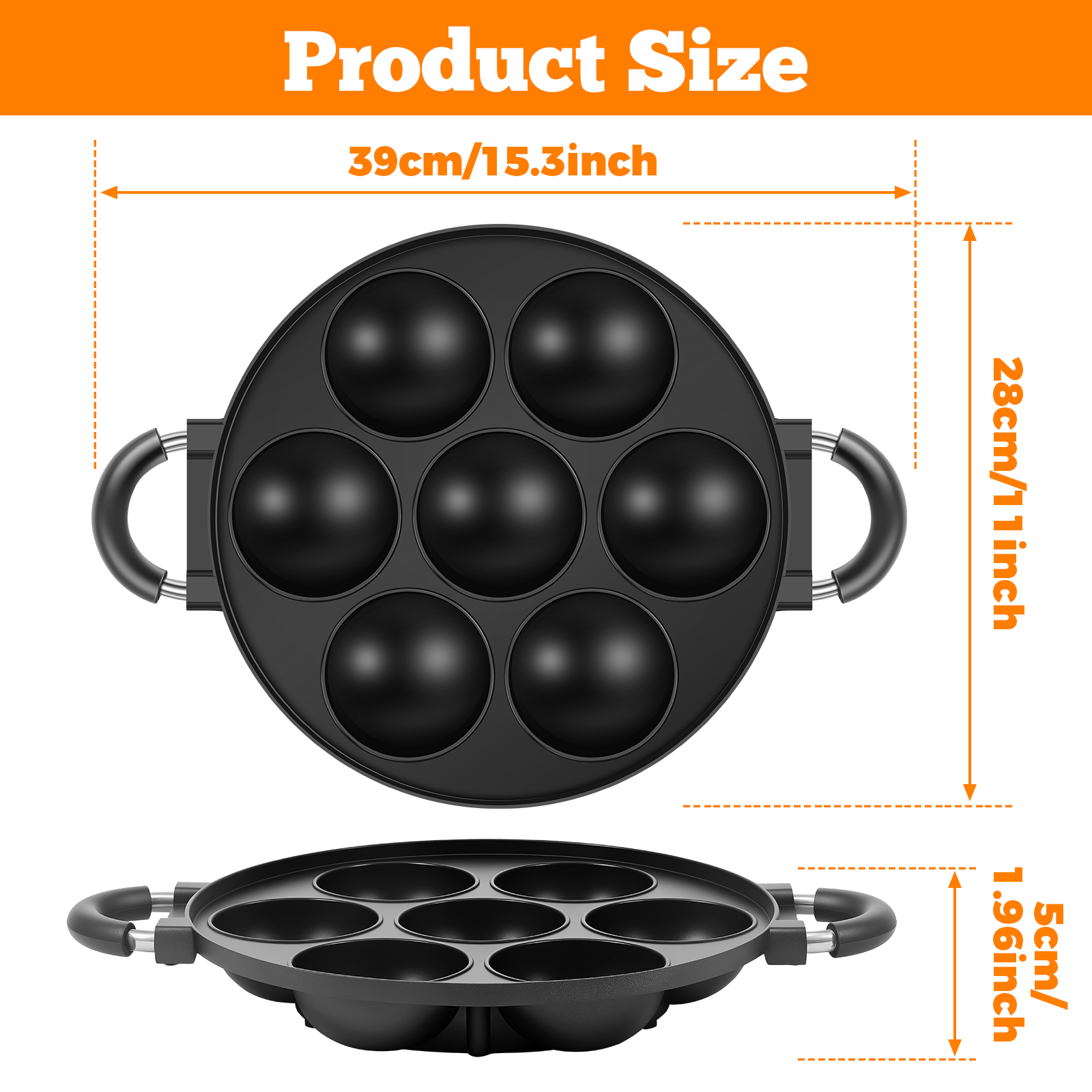 16/7 Holes Takoyaki Pan Alumin - Takoyaki Grill Plate recension och pris