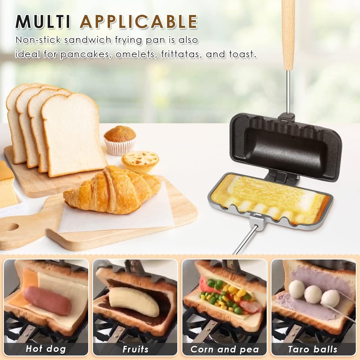 Double Sided Frying Pan, Sandw - Mini Pancake Griddle recension och pris