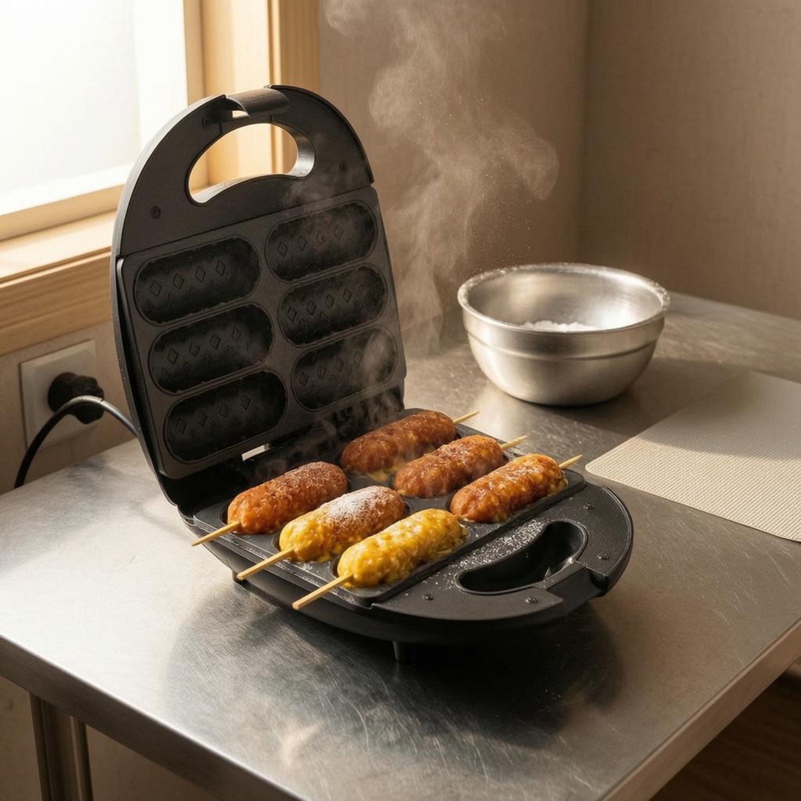 Corn Dog Maker Double-Sided He - Corn Dog Stick recension och pris