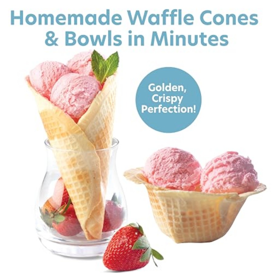 Waffle Cone and Ice Cream Bowl - Waffle Cone Maker recension och pris