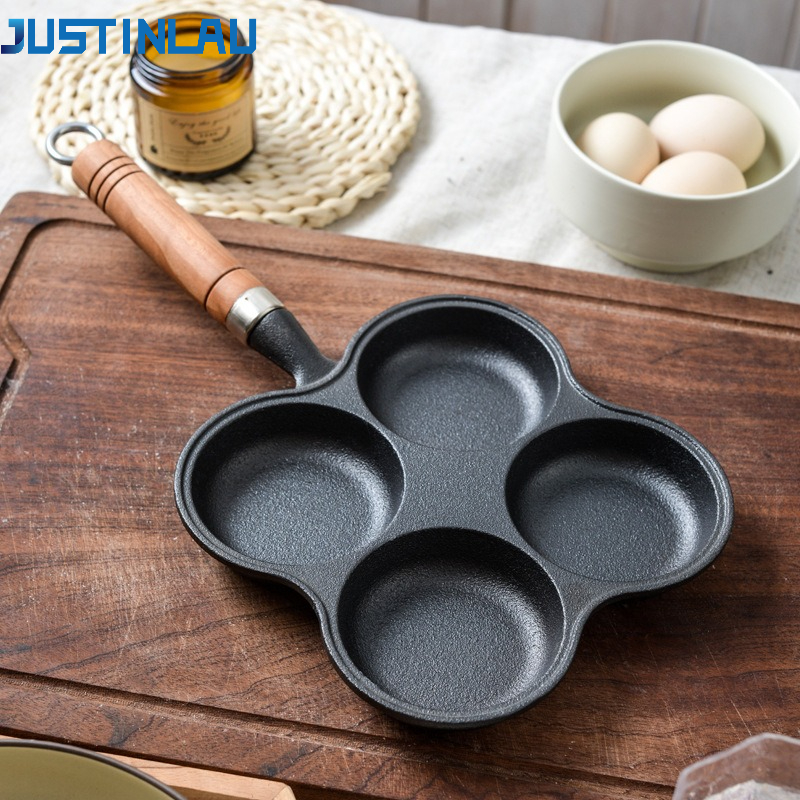 JUSTINLAU 2/4-Hole Cast Iron O - Egg Waffle Pan recension och pris