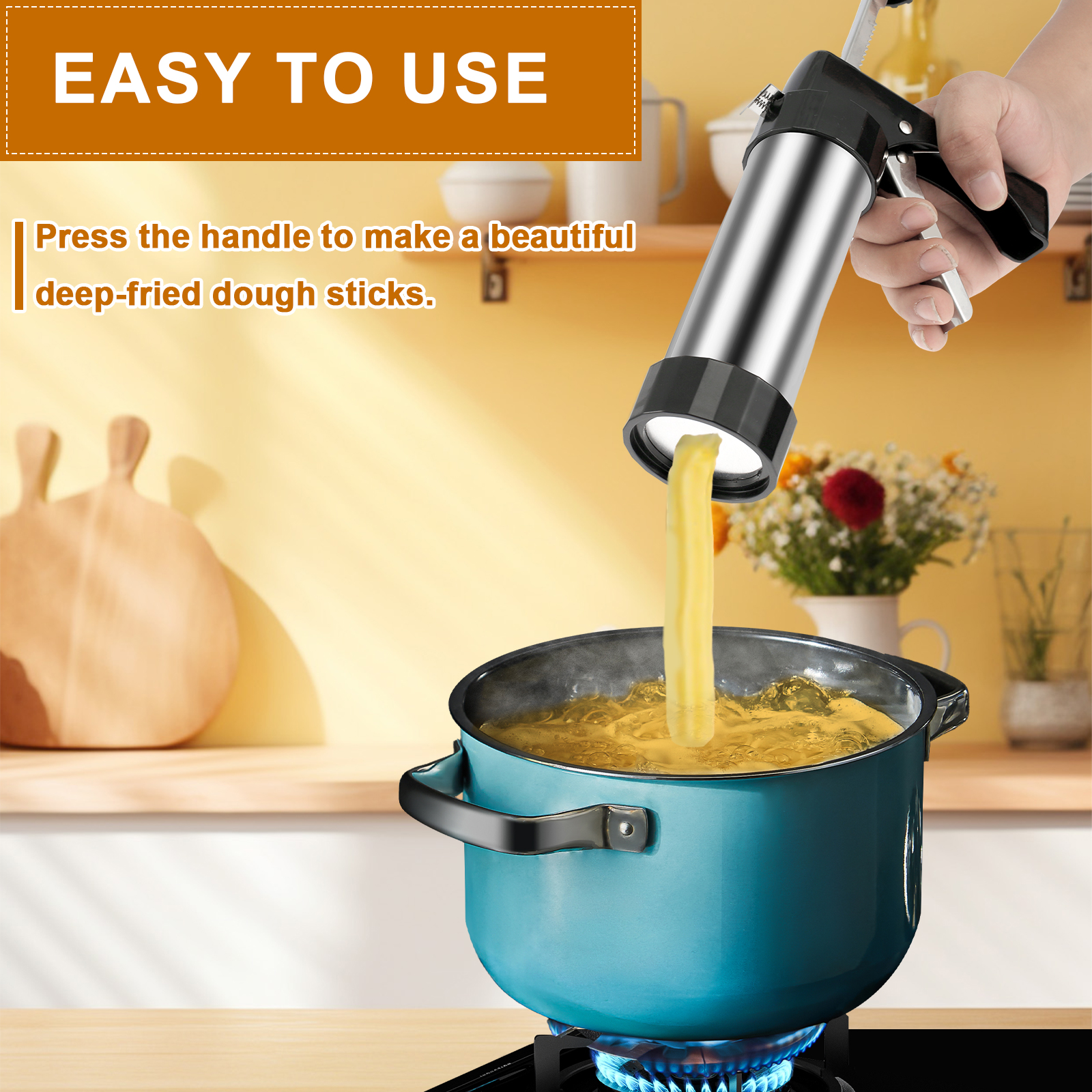 Cookie Press Gun Kit Stainless - Churros Maker Gun recension och pris