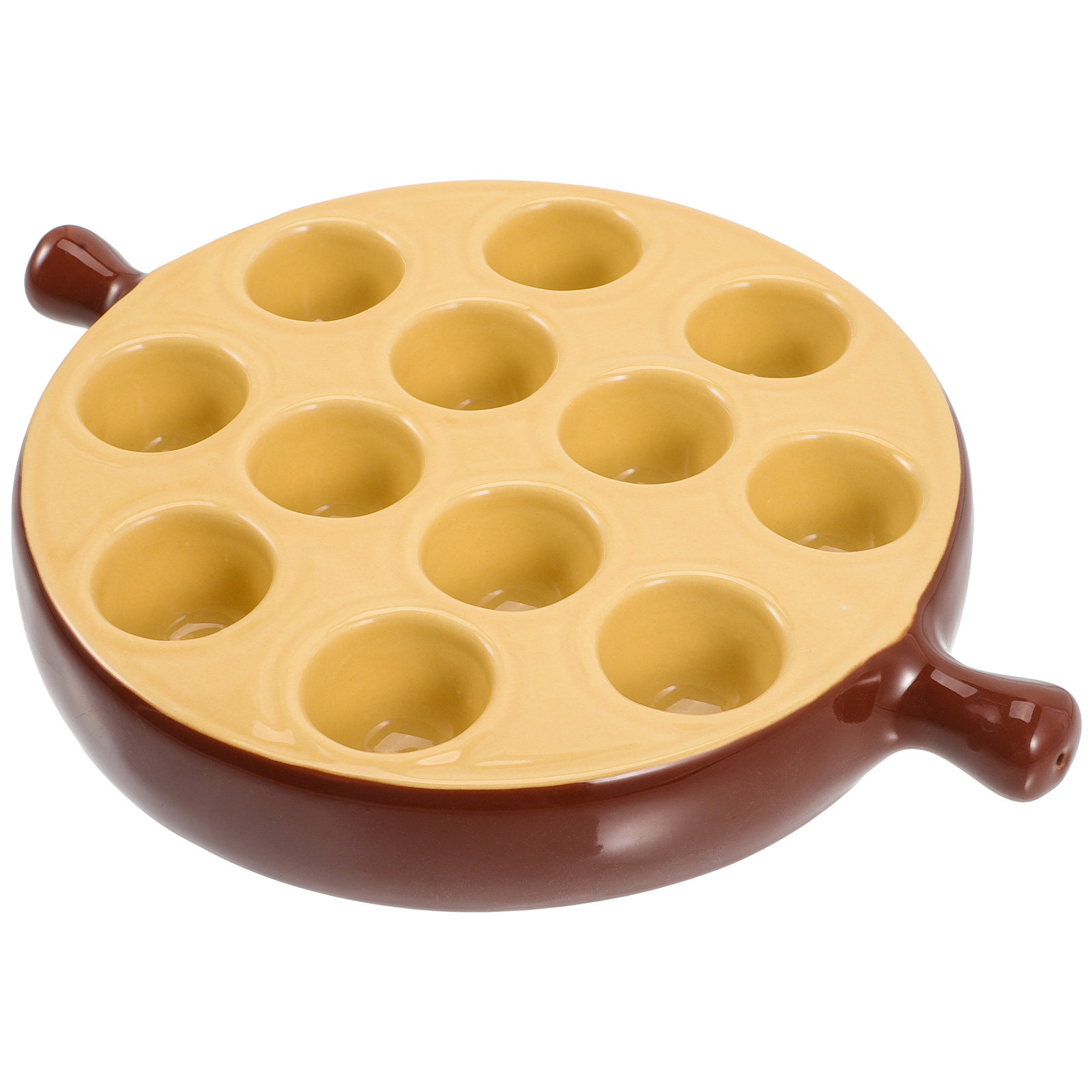 Ceramic Escargot Plate 12 Hole - Takoyaki Grill Plate recension och pris