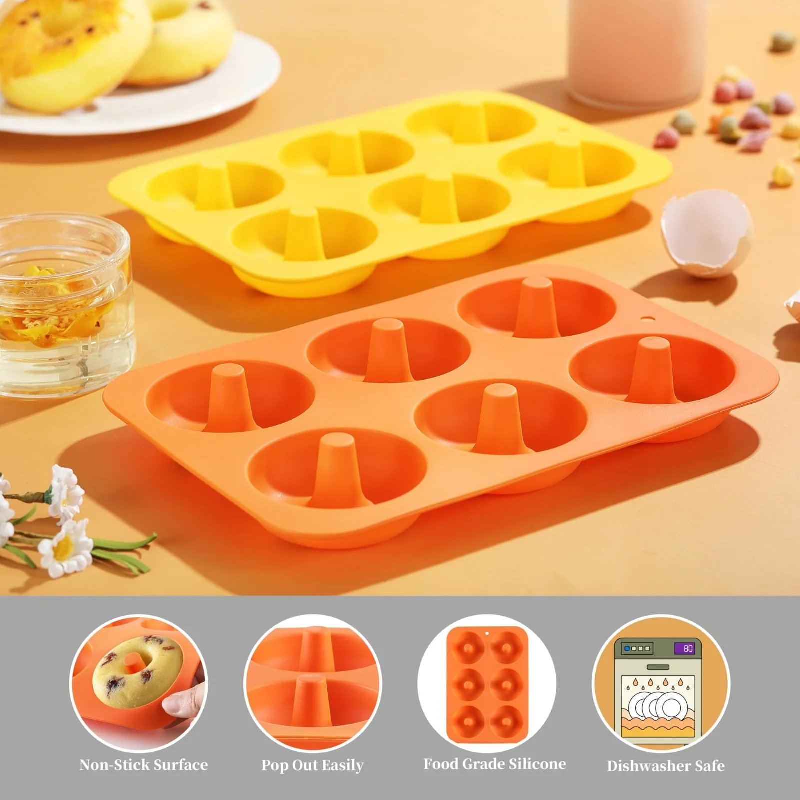 Silicone Mini Donut Pan 6-Cavi - Donut Mold Silicone recension och pris