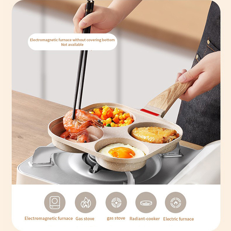Four Hole Frying Pan With Lid  - Mini Pancake Griddle recension och pris