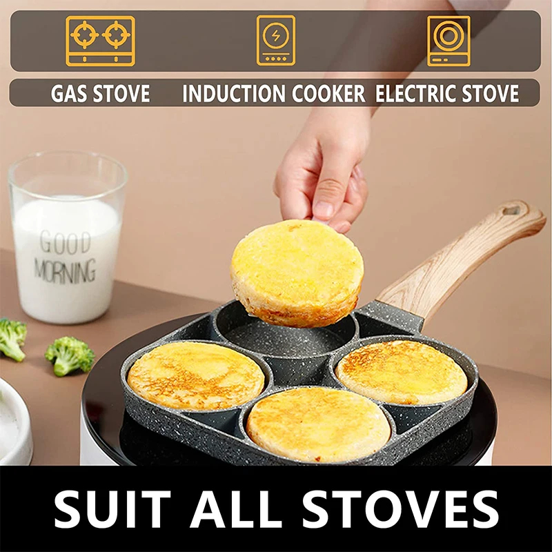 2/4-Hole Frying Pot Pan Thicke - Mini Pancake Griddle recension och pris